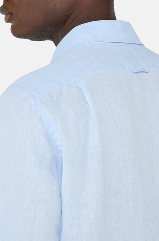 BOGGI MILANO Regular fit lanena srajca Modra - Light Blue 3