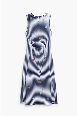 DESIGUAL Striped cut-out dress Blue/White 6