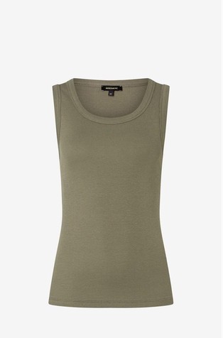 Ribbed cotton tank top