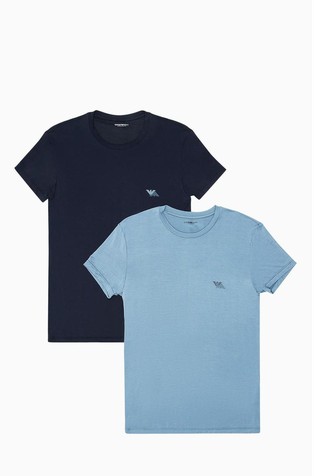 Paket 2 slim fit spodnjih majic s kratkimi rokavi