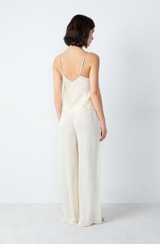 ETAM Eventail Lace Detail Camisole Pale Yellow 2