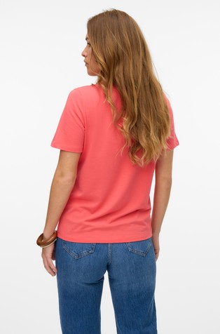 VERO MODA VMDIFACEY majica s kratkimi rokavi in potiskom Roza - Dubarry 2