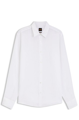 Regular-fit shirt in linen