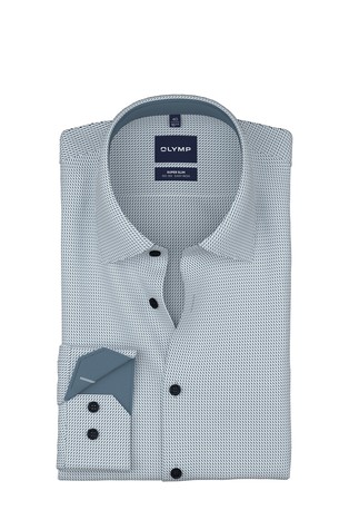 No. Six super-slim fit patterned shirt