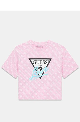 All over logo print t-shirt