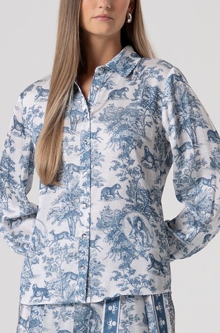 Regular fit srajca s kontrastnim vzorcem