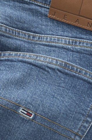 TOMMY HILFIGER Scanton slim fit jeans hlače s spranim videzom Modra - Blue 5