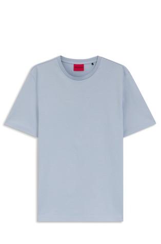 Slim fit majica s kratkimi rokavi iz merceriziranega bombaža