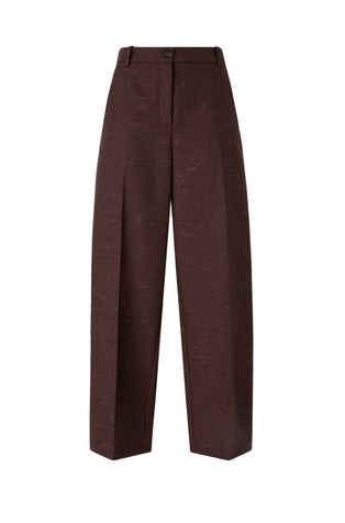 Barrel-fit trousers in slub canvas