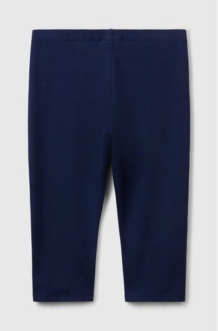 BENETTON Knee-length cotton leggings Dark Blue 2