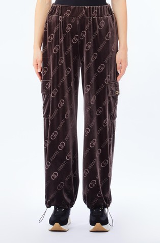 Chenille cargo jogging pants
