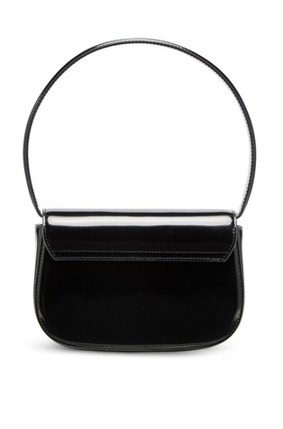 DIESEL 1DR shoulder bag in mirrored leather Black 3
