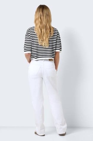 NOISY MAY NMYOLANDA regular fit jeans hlače Bela - White 2