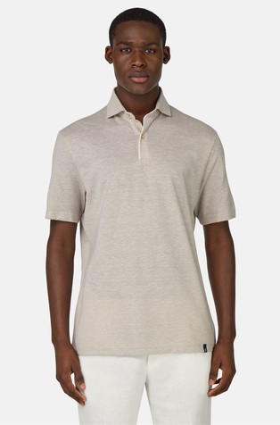 Cotton-linen Piqué Polo Shirt