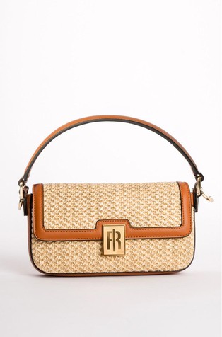 Manjša torbica za čez ramo iz umetne rafije