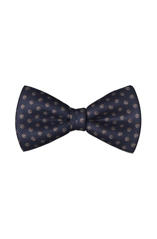 Polka-dot silk bow tie