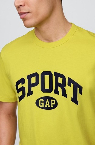 GAP Gap Sport logo moška majica s kratkimi rokavi Rumena - Sulphur 4