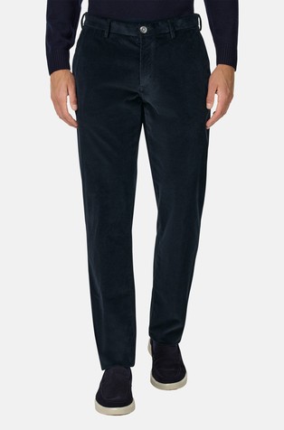 Slim fit hlače iz raztegljivega žameta