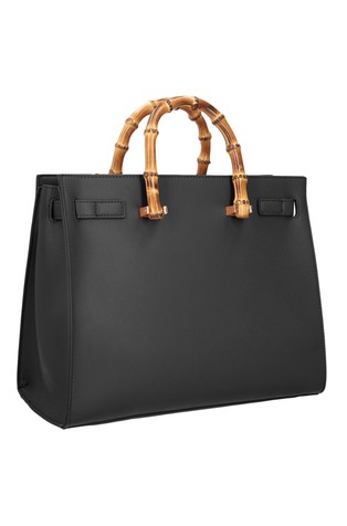 LIU JO Tote torba z ročajema iz bambusa Črna - Black 3