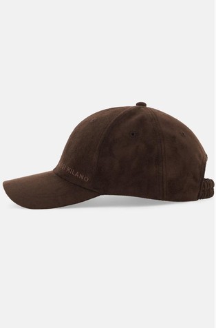 Peaked Cap in Suede-Look Fabric