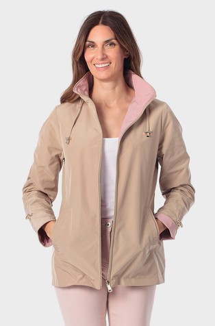 Reversible hooded jacket