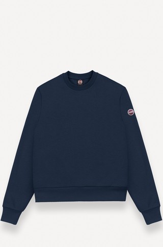Cotton-blend crew-neck sweatshirt