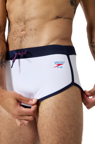 SPEEDO Logo kopalke Bela - White / Blue 5