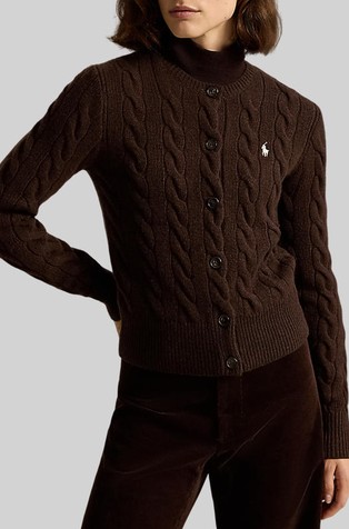 Cable-knit Wool-cashmere Cardigan