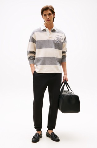 TOMMY HILFIGER Trenirka iz bombažne mešanice Črna - Black 2