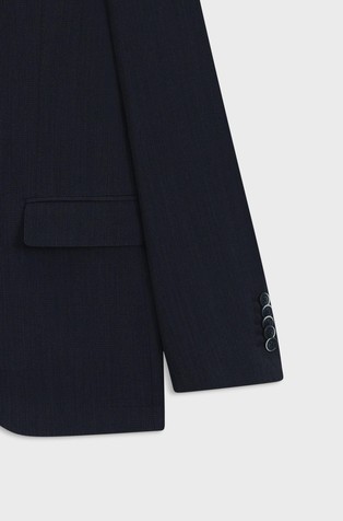 HUGO BOSS Slim-fit suit in virgin wool and silk Dark Blue 2