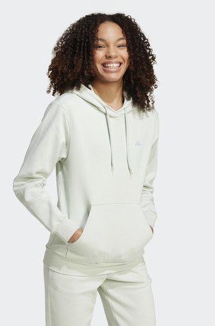 ADIDAS Essentials Small Logo Feel Cozy Hoodie Green 5