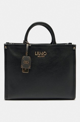 Faux-leather tote bag