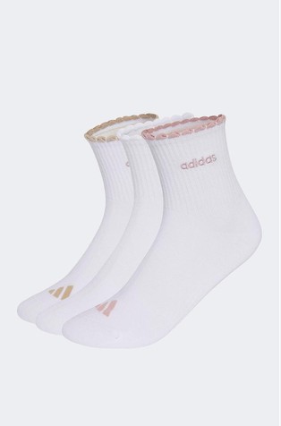 Scalloped Quarter Sock 3 Pair Pack