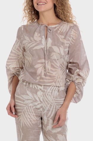 Bombažna bluza z vzorcem