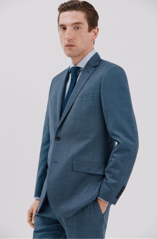 CORTEFIEL Coolmax® suknjič iz volnene mešanice Modra - Blue 4