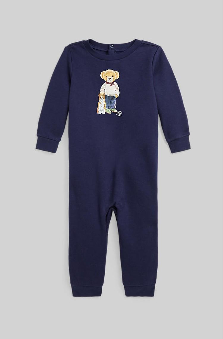 RALPH LAUREN Polo Bear fleece coverall Navy 
