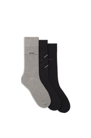 Paket 3 parov nogavic z logo detajli