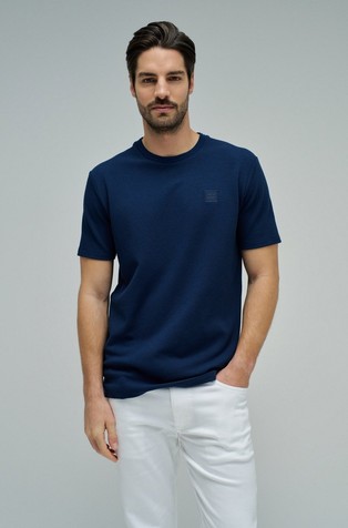 Teksturirana majica s kratkimi rokavi