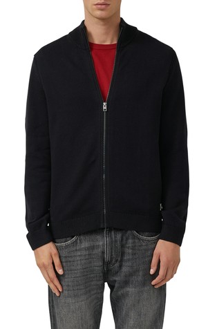 Pletena bombažna jopa s povišanim ovratnikom