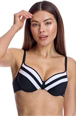 Underwired bikini top with cups