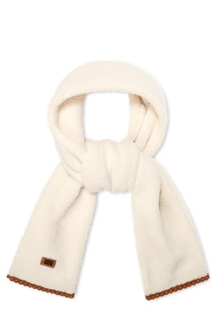 Kosmaten šal z valovito obrobo