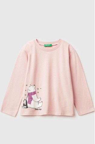 Majica z dolgimi rokavi in bleščečim potiskom