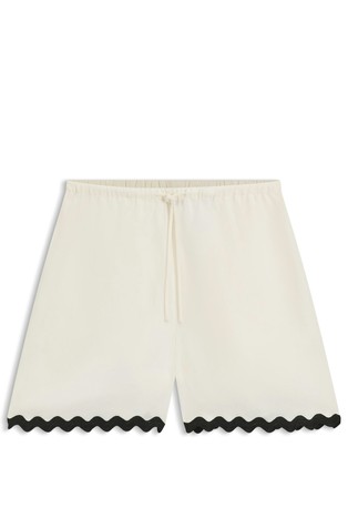 Relaxed-fit shorts with zigzag tape