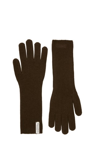 Knitted gloves in wool-blend