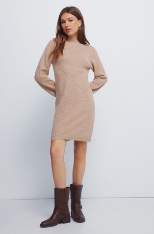 Short jersey-knit short dress