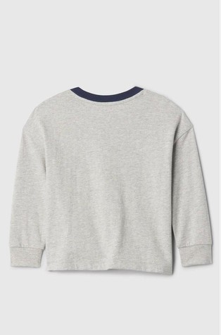GAP Gap logo majica z dolgimi rokavi za malčke Siva - Grey 2