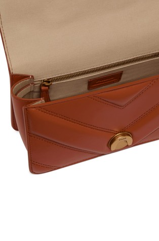 PINKO Mini Love Bag in quilted nappa leather Crude Brick / Antique&nbsp;Gold 3