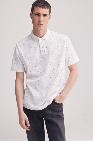 Regular fit polo majica z vzorcem
