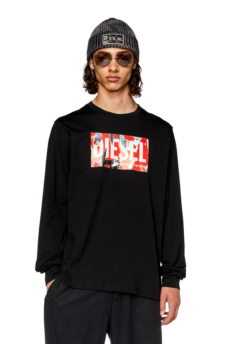 DIESEL T-shirt with logo print Black 