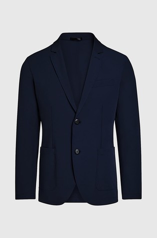 ALPHATAURI Single-breasted jacket in performance-stretch jersey Navy 6